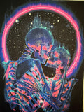 Neon Skeleton Tapestry