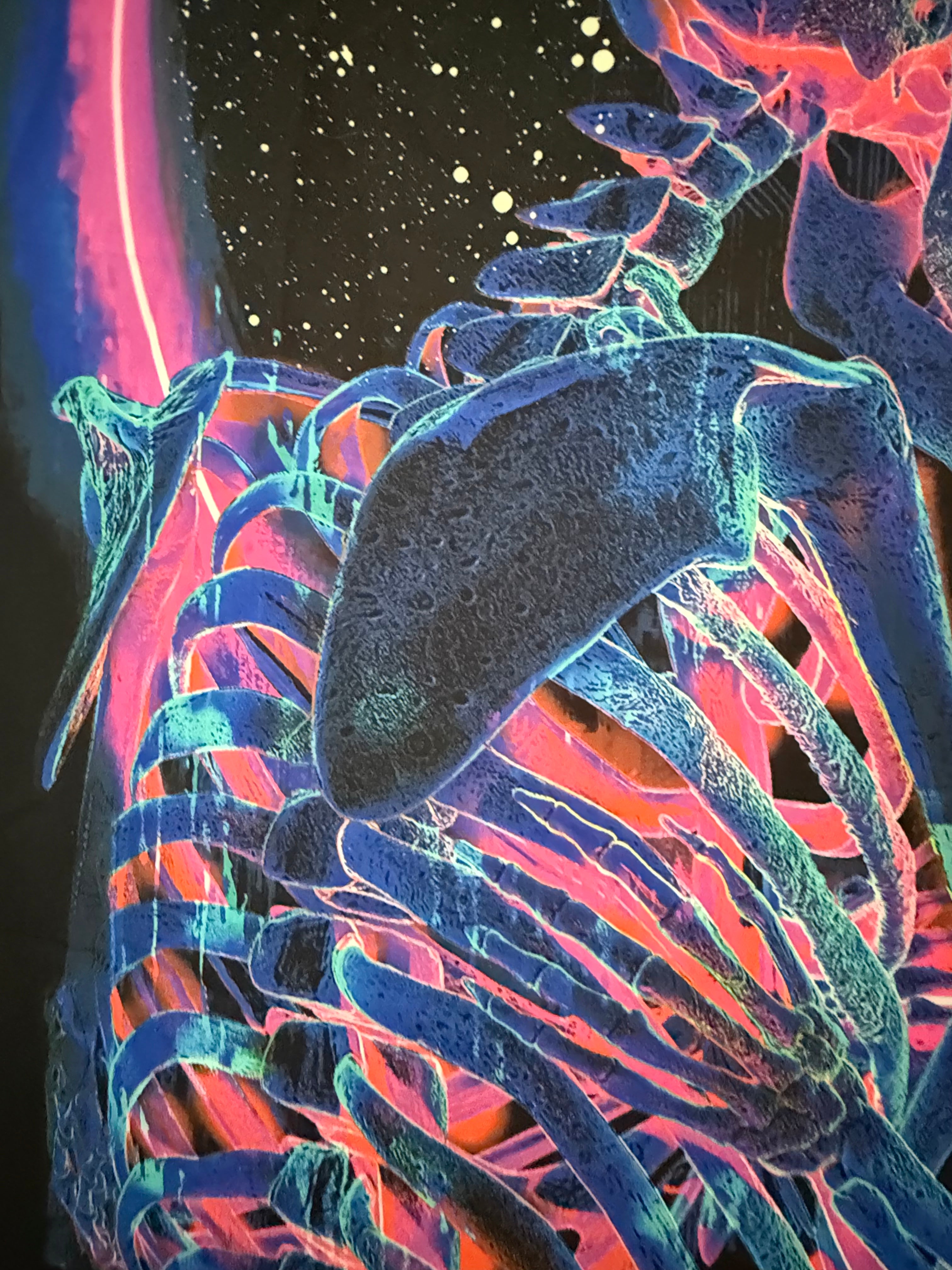 Neon Skeleton Tapestry