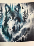 Large Wolf Theme Tapestry