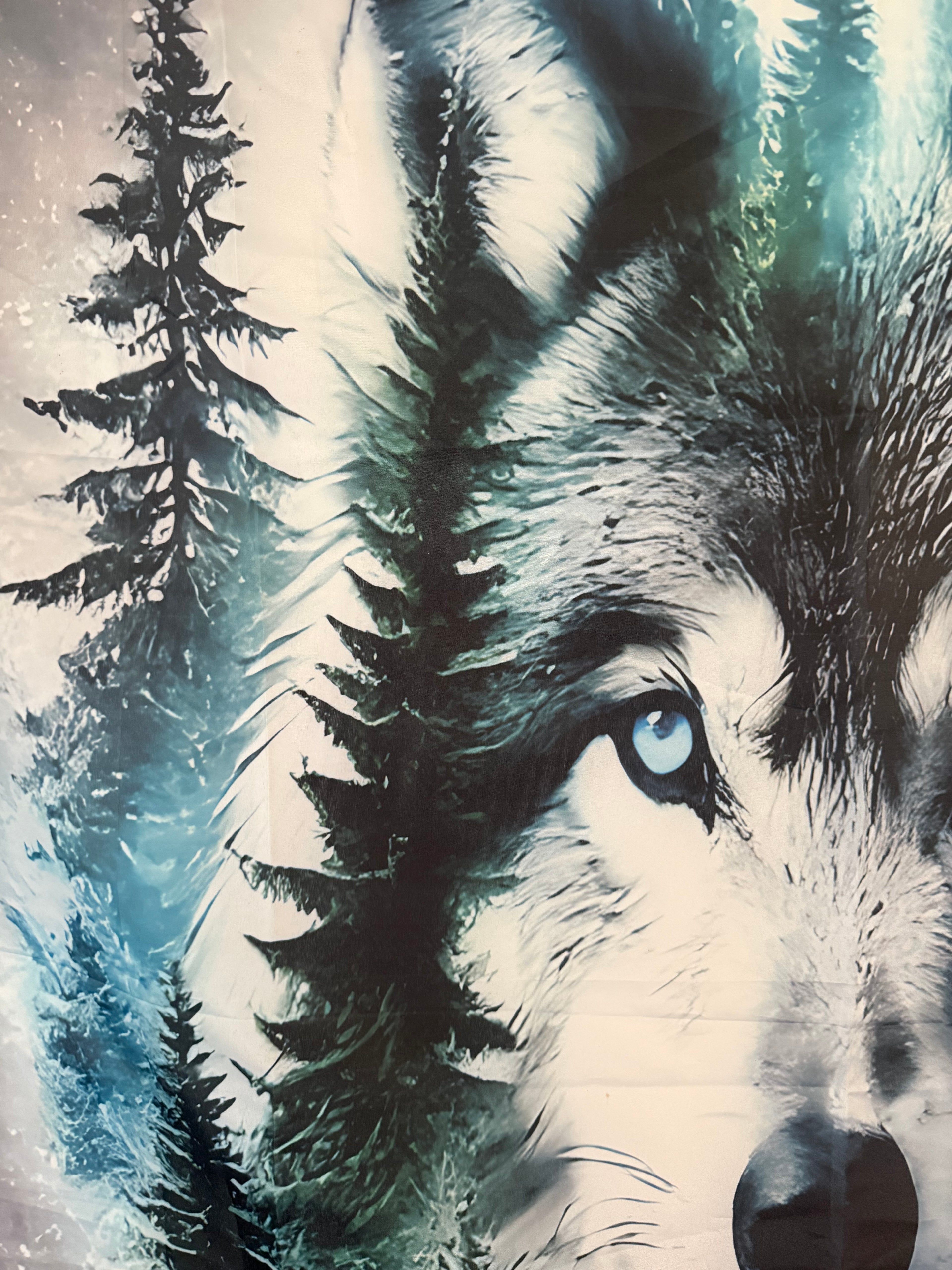 Large Wolf Theme Tapestry