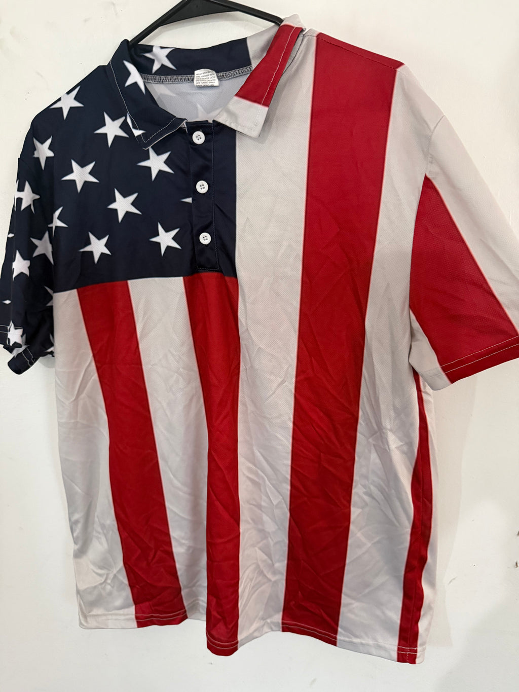 American Flag Collared Shirt