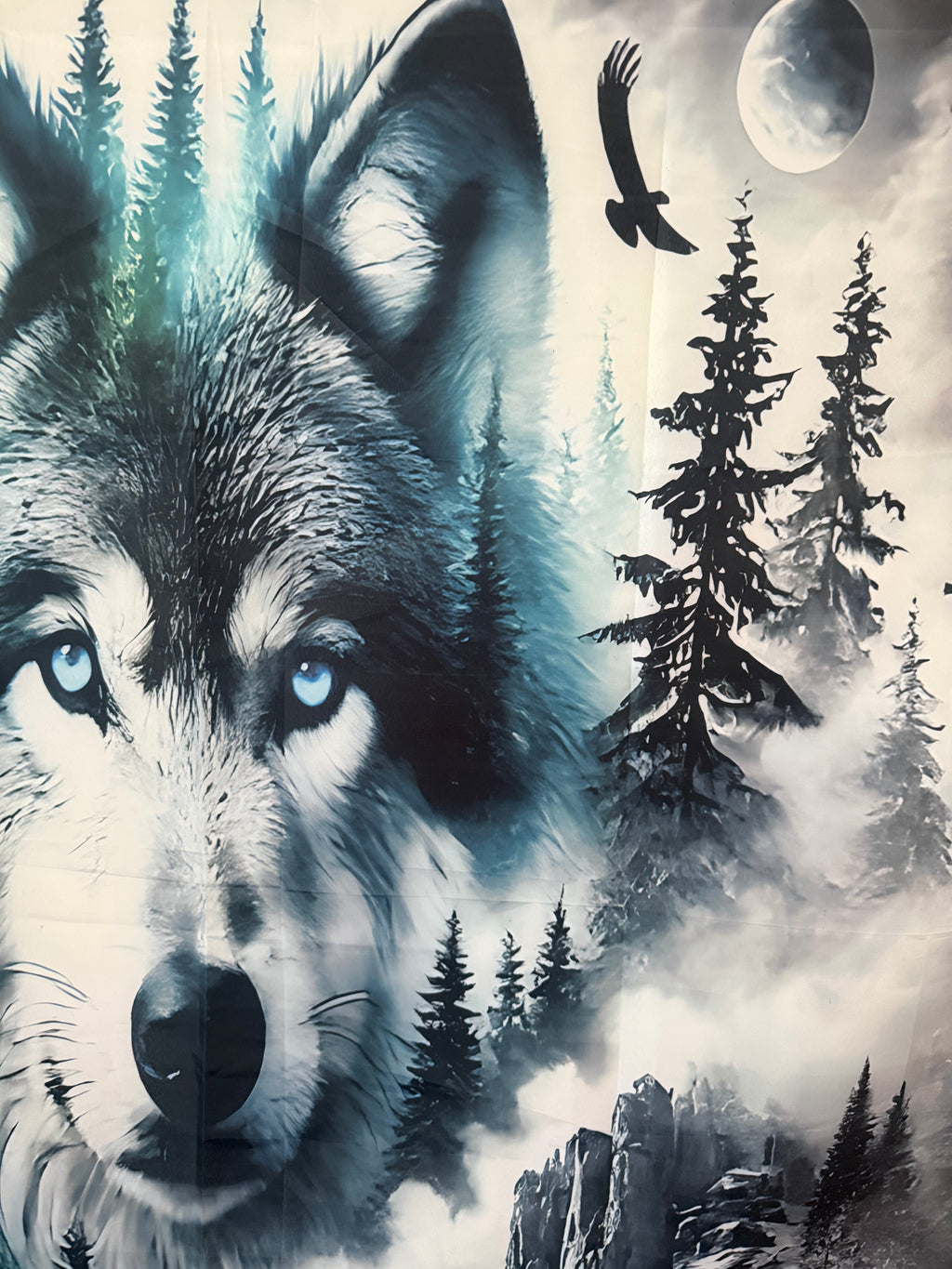 Large Wolf Theme Tapestry