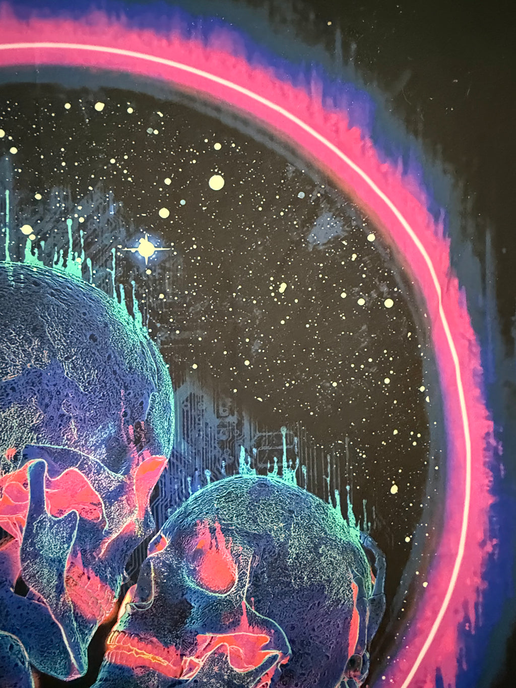Neon Skeleton Tapestry